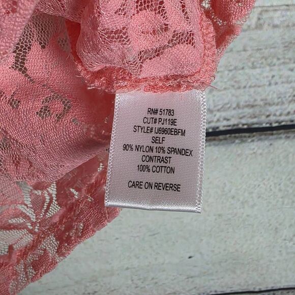 Maurices Pink Lace Sheer Tank Top Size M - Picture 2 of 6